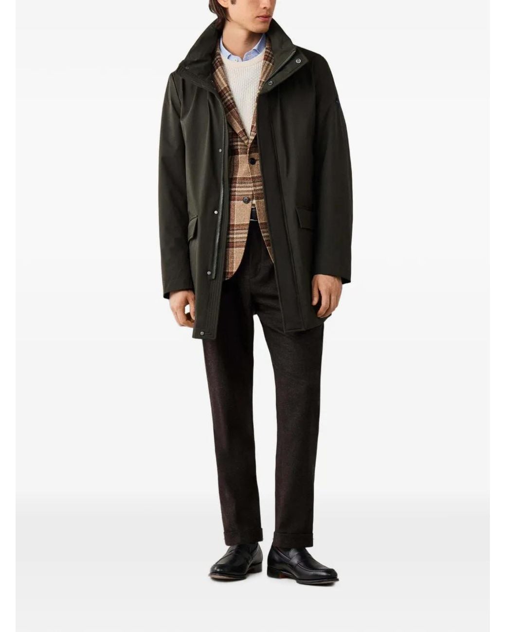 Hackett Black Richmond Quilted-Lining Jacket for men