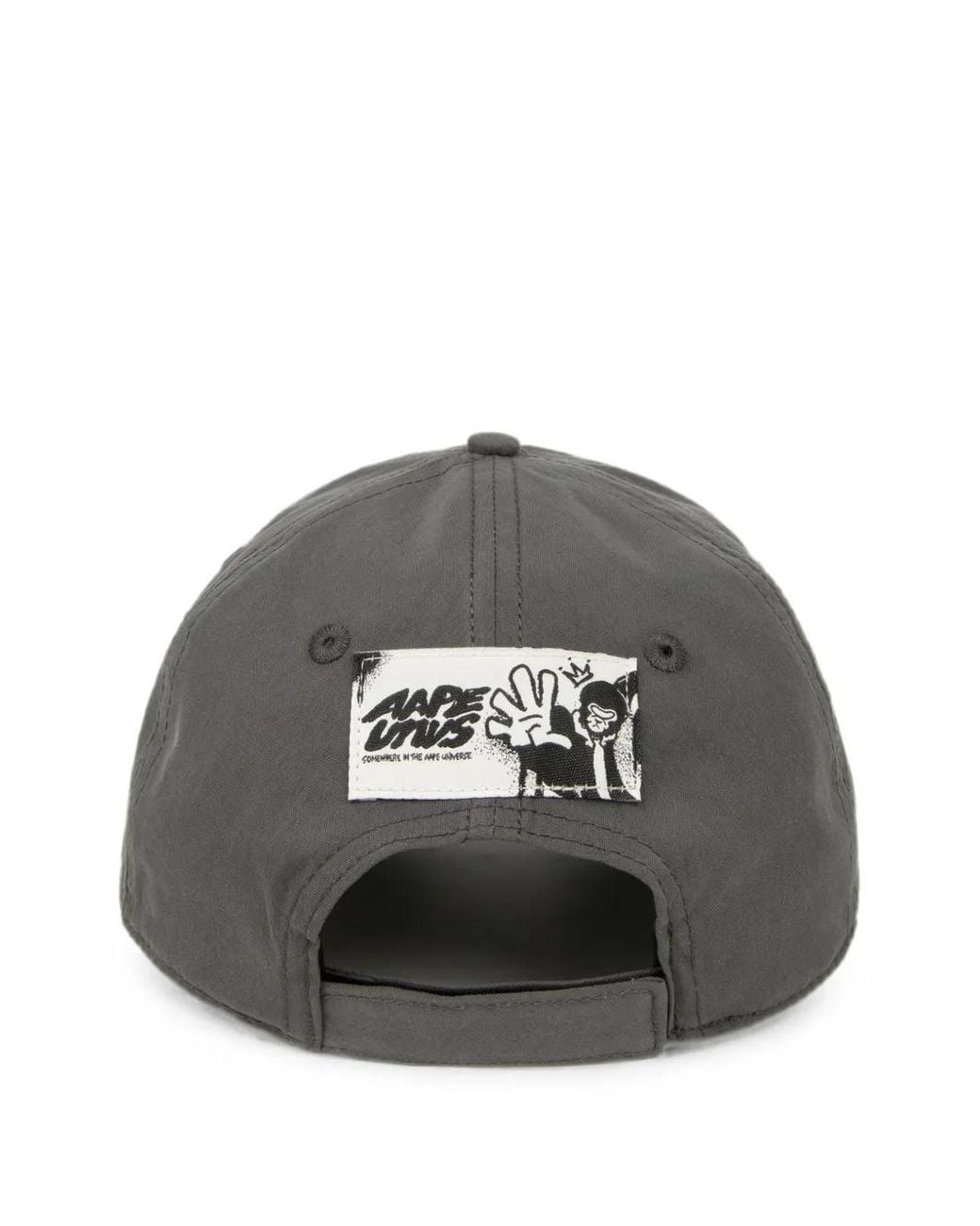Aape By A Bathing Ape Gray Moonface Logo-Patch Cap for men