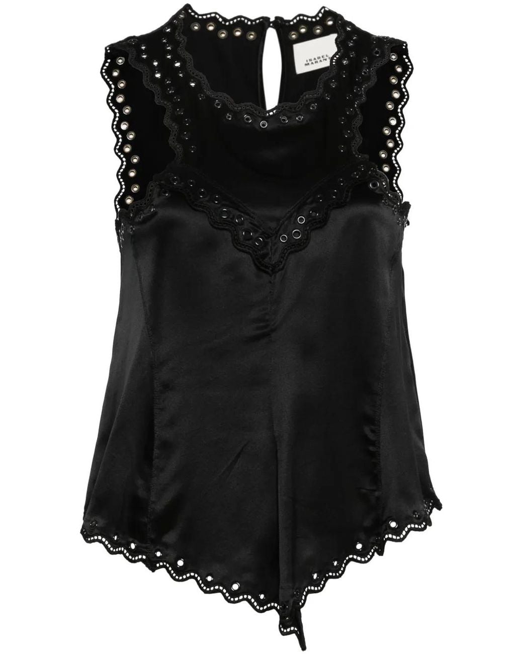 Isabel Marant Black Amaya Silk Top