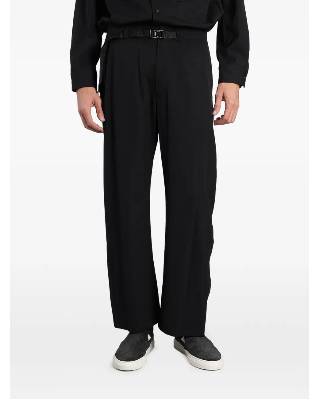 Attachment Black Straight-Leg Trousers for men