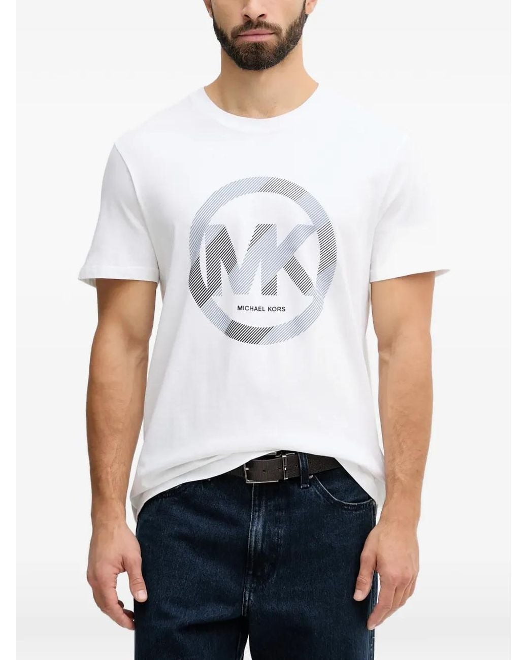 Michael Kors White Logo-Detail T-Shirt for men
