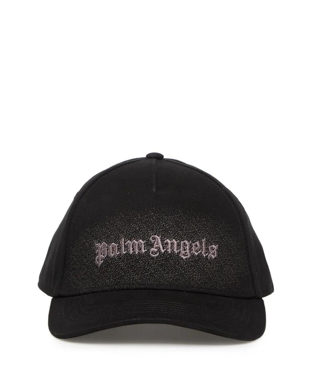 Palm Angels Black Spray Logo-Embroidered Baseball Cap
