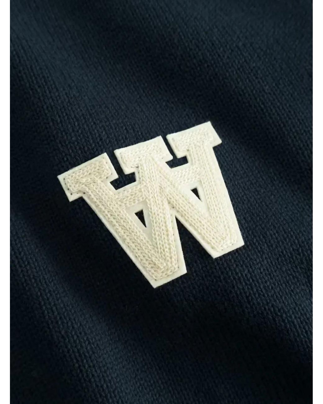 WOOD WOOD Blue Tay Zip Appliqué Cotton Cardigan for men