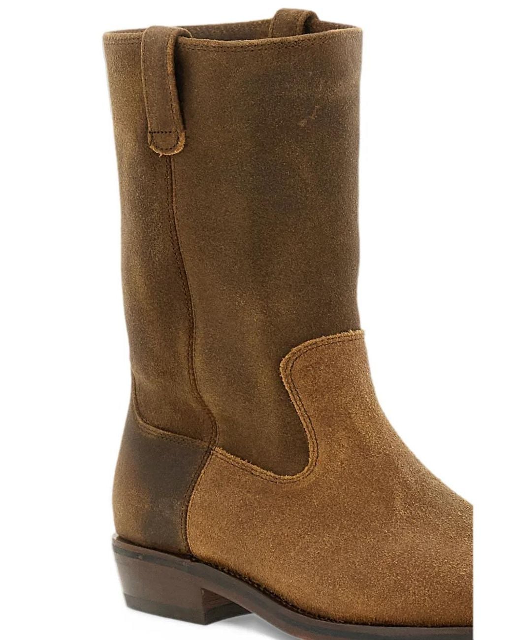 Sebago Brown Rodeo Panelled Suede Boots for men
