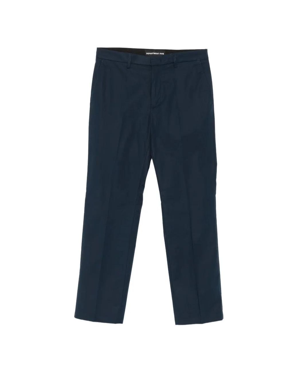 Department 5 Blue Warren Logo-Patch Trousers for men