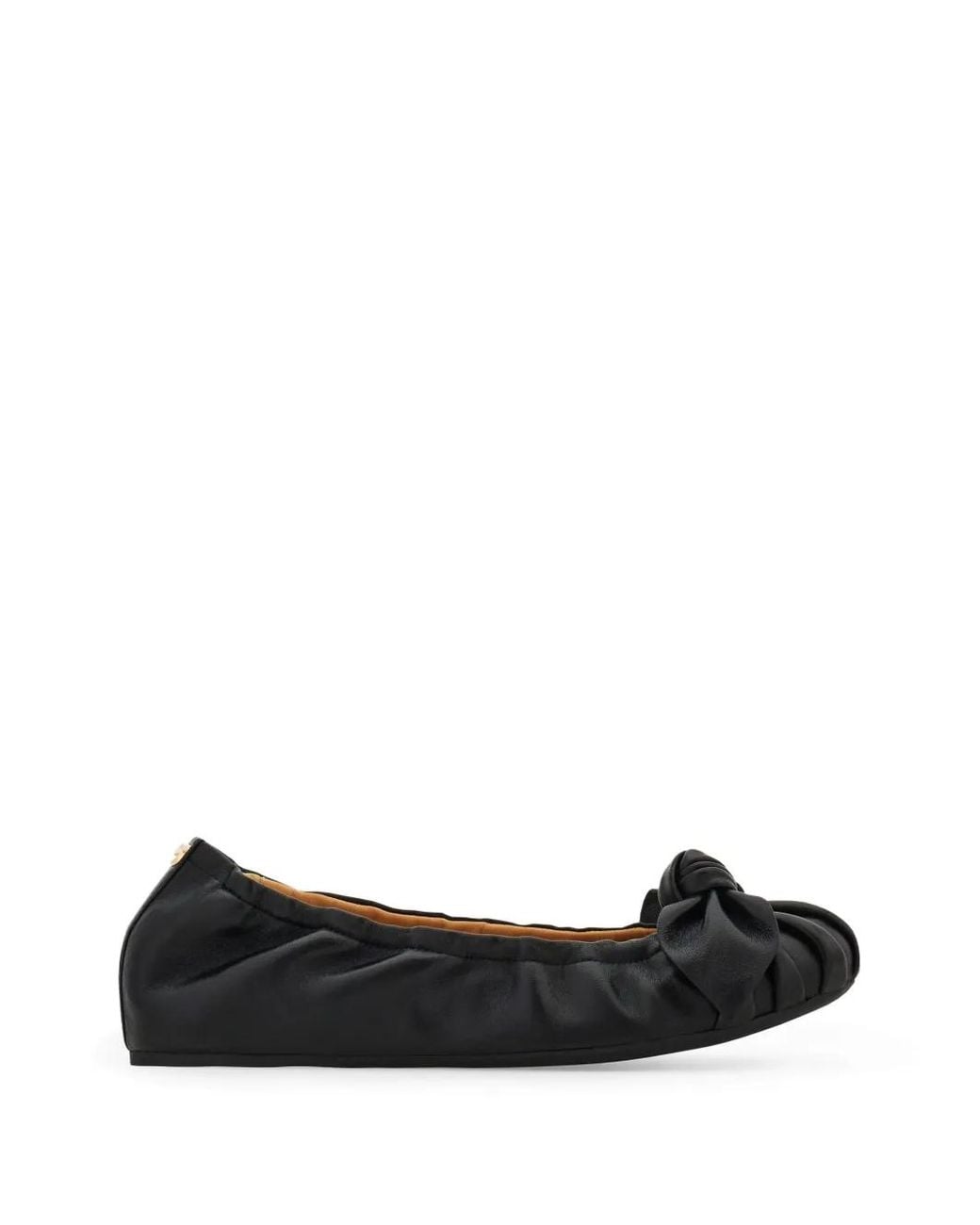 Ferragamo Black Bow Embellished Ballet Flat Shoes
