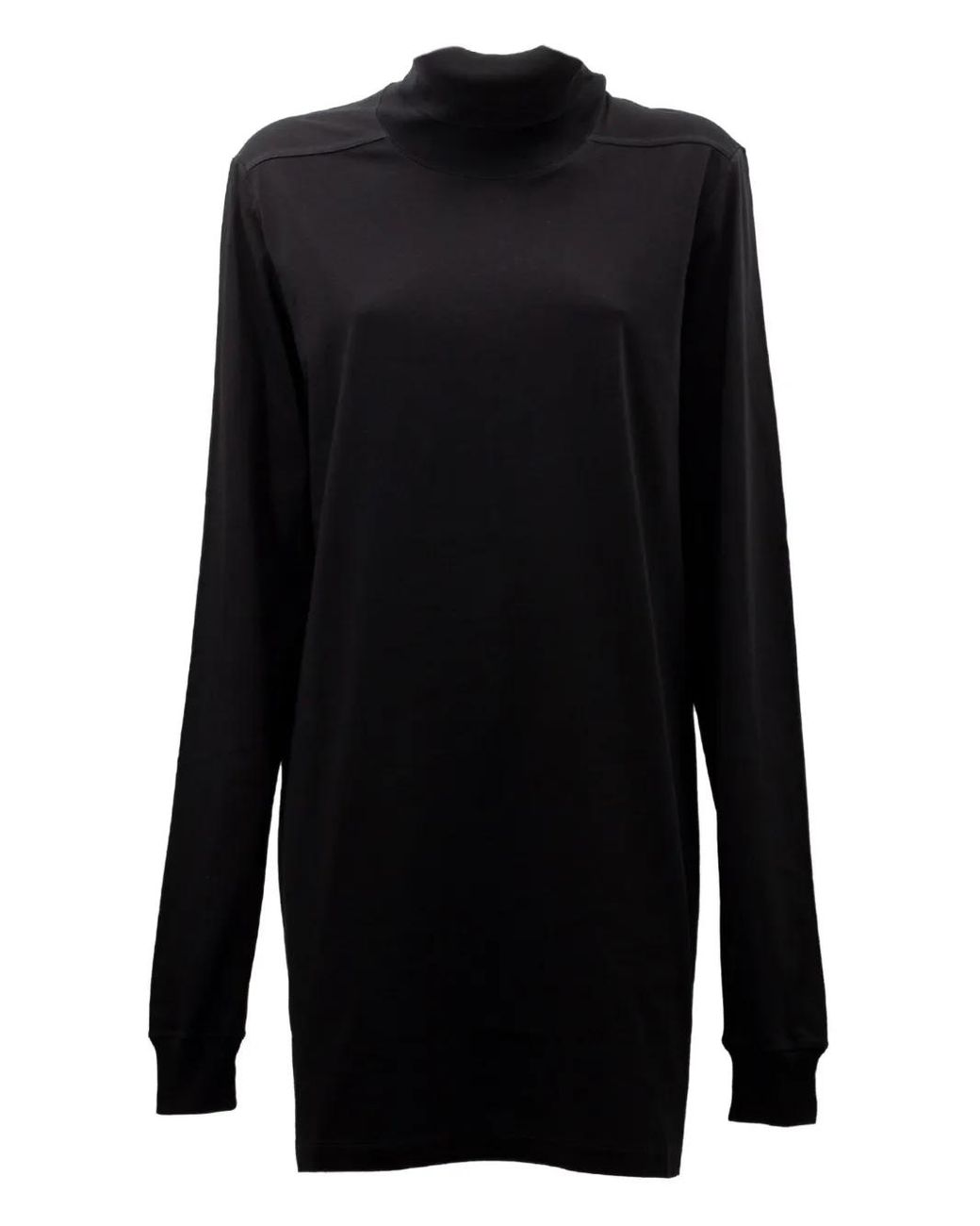 Rick Owens Black Mock-Neck Long-Sleeve Top