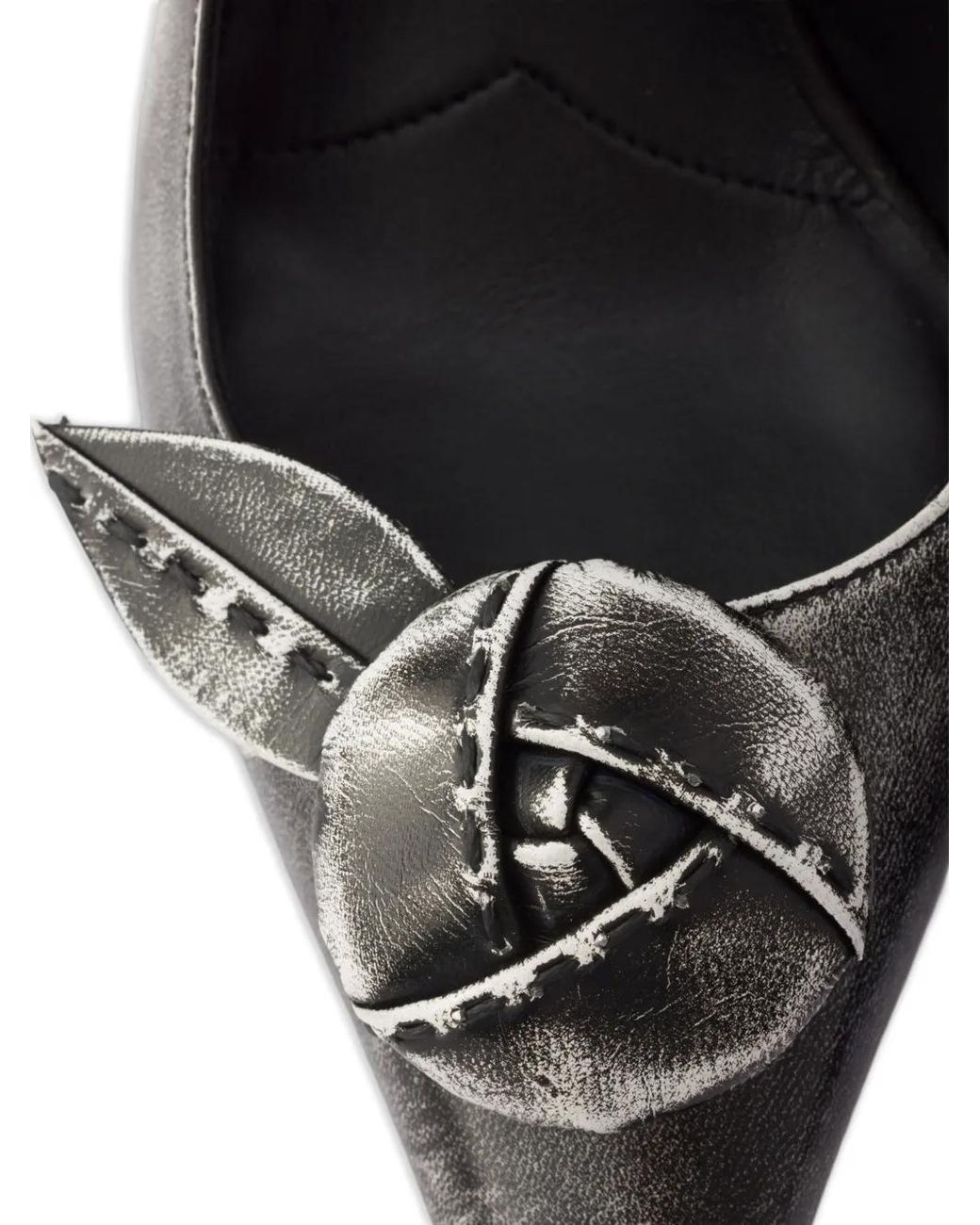 Prada Metallic Leather Slingback Pumps