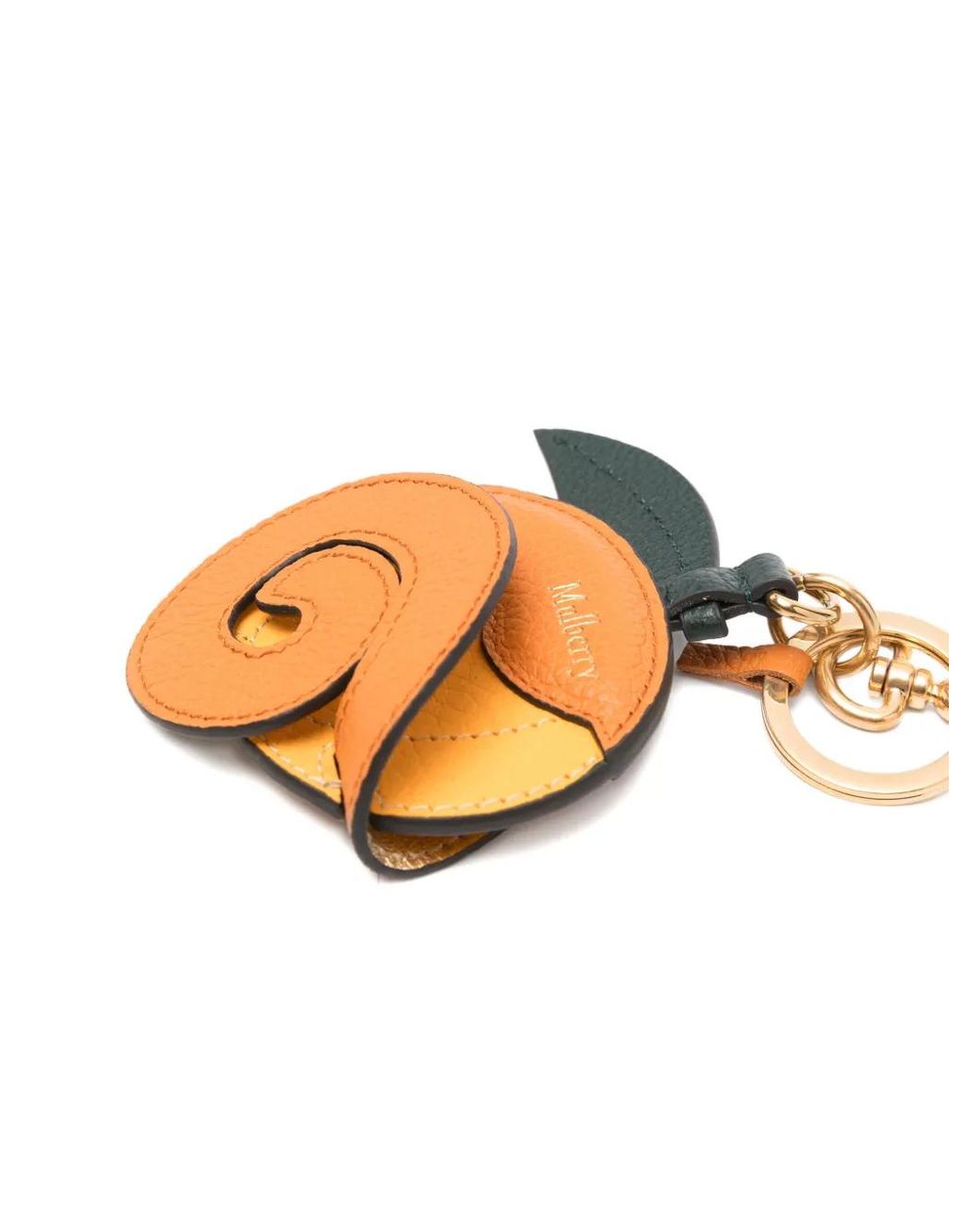 Mulberry Orange Peeling Leaf-Charm Keyring