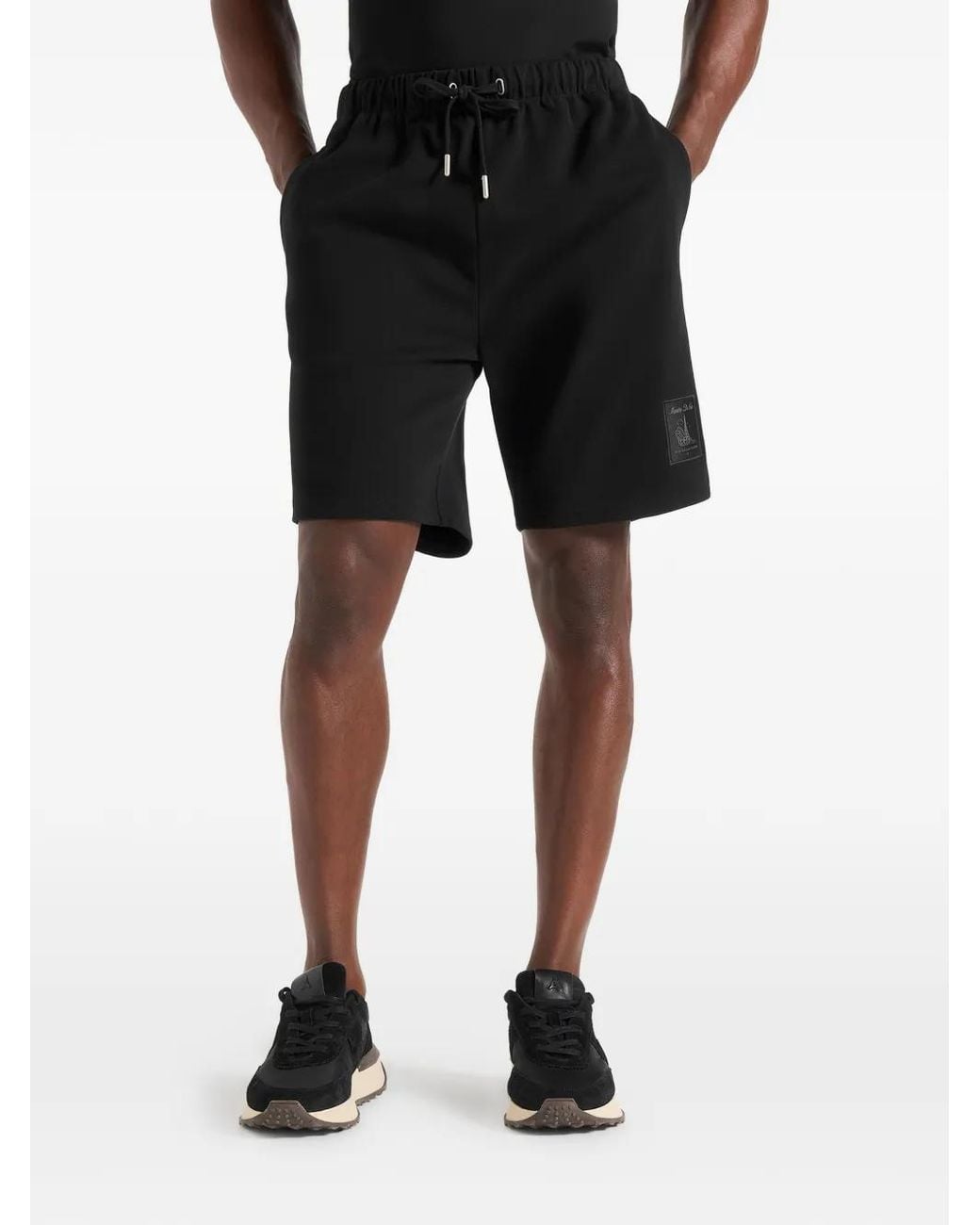 Manière De Voir Black Sh001 Cotton Shorts