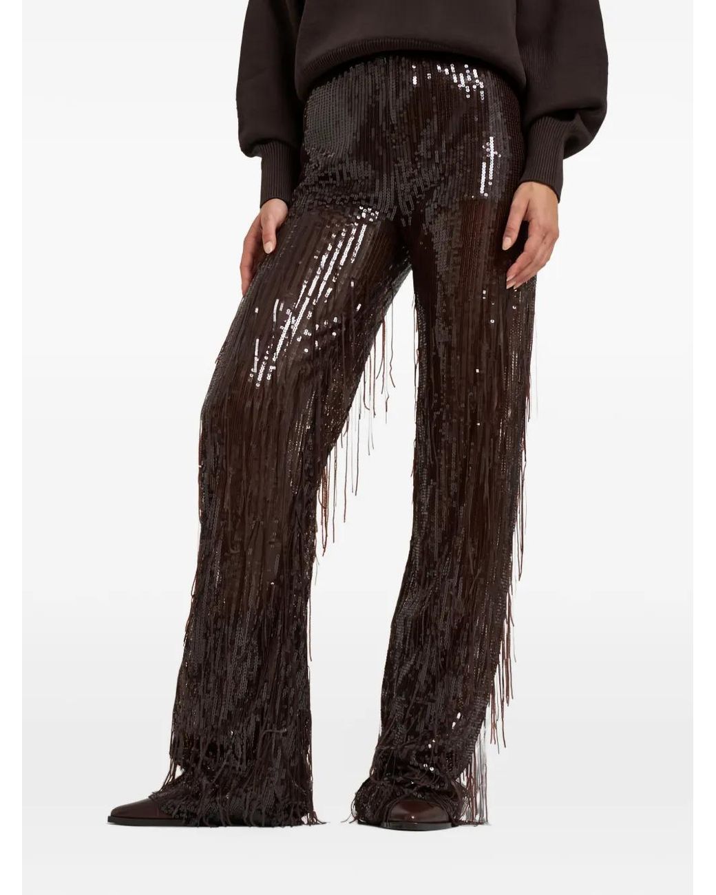FEDERICA TOSI Black Pantalon À Ornements De Sequins