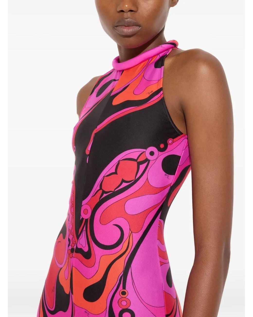 Emilio Pucci Pink Orchidee-Print Long Jumpsuit