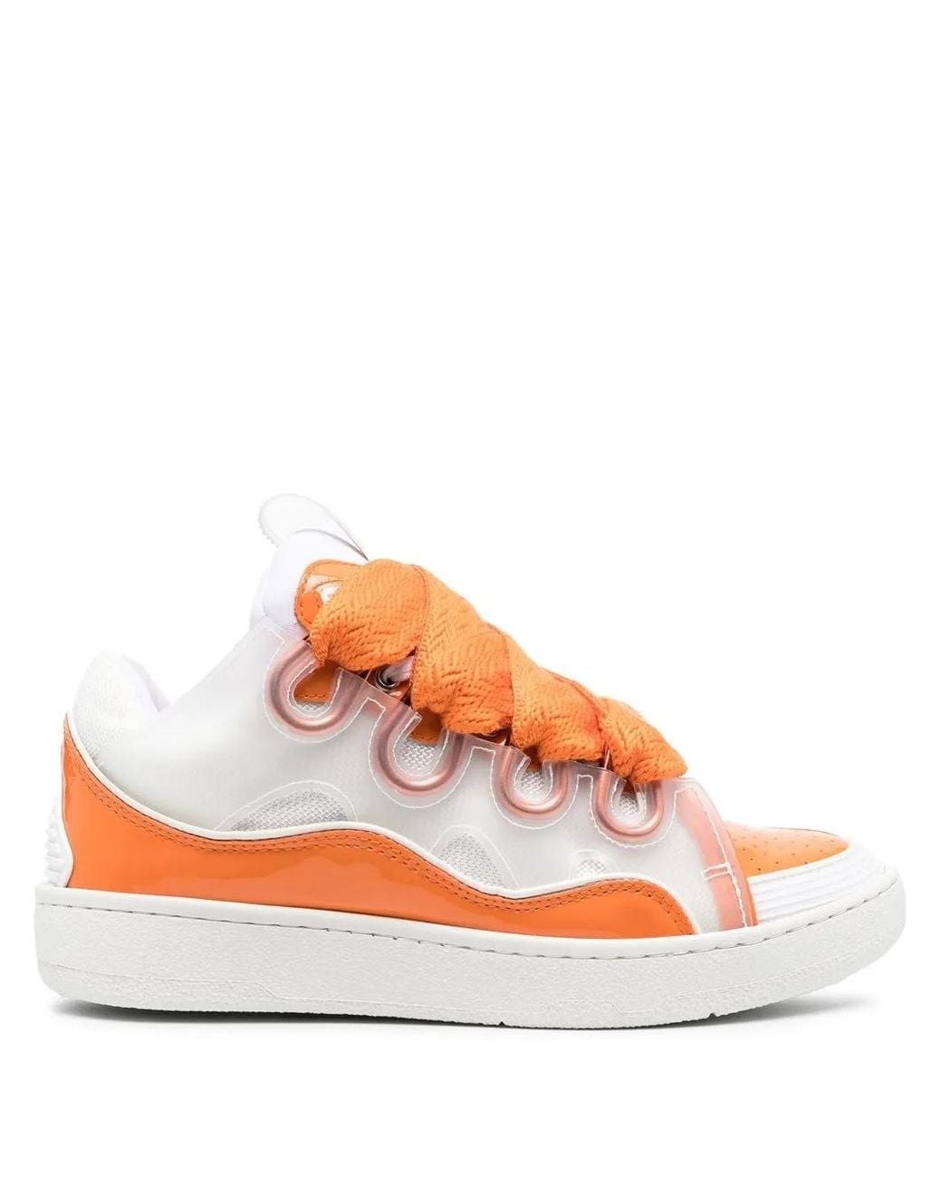 Lanvin Orange Curb Sneakers