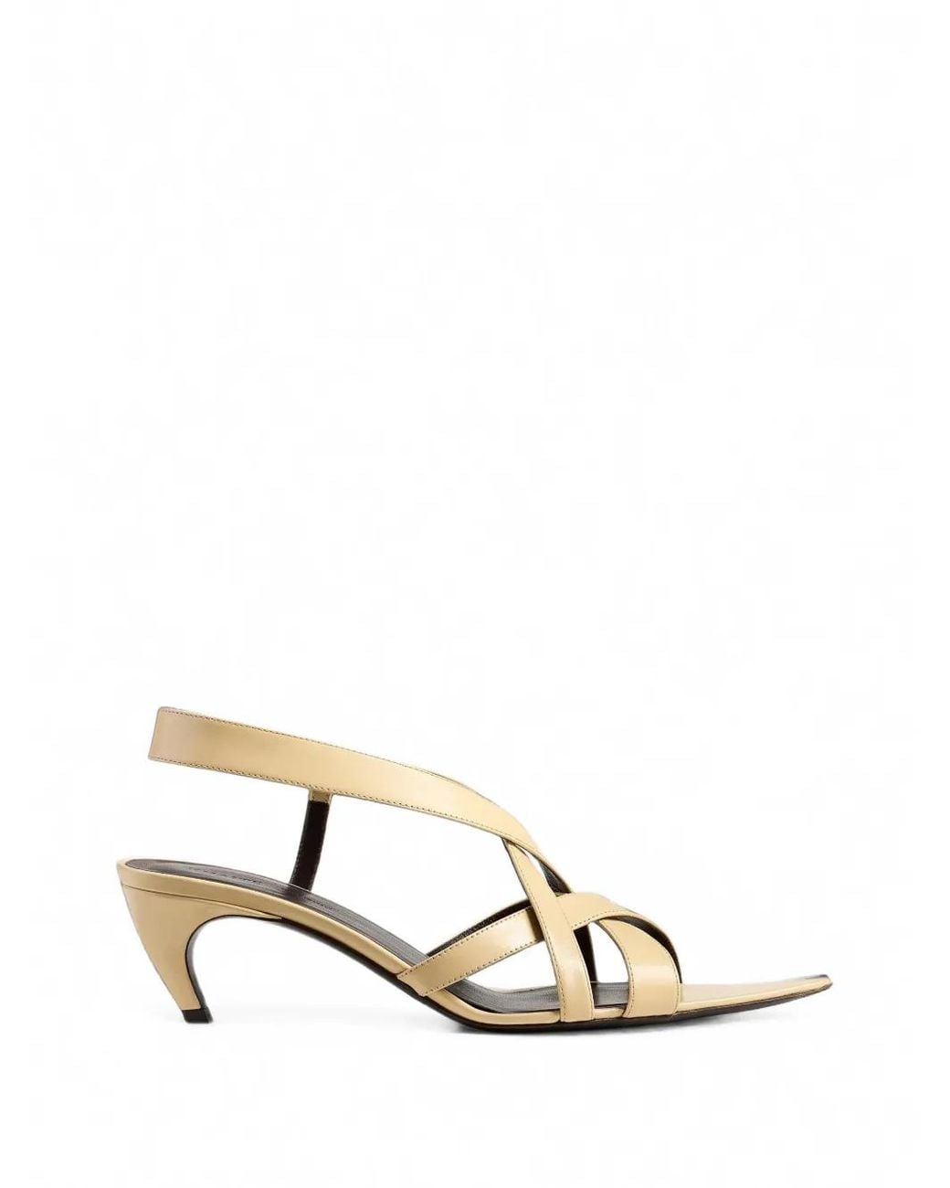 Khaite Metallic Sadie Kitten Heel Sandals