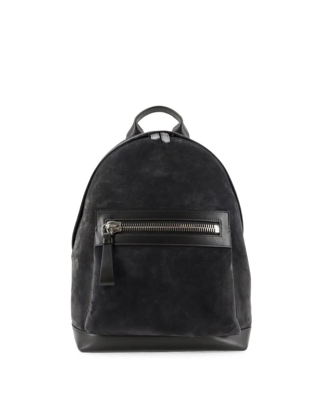 Tom Ford Black Suede-Finish Zip-Fastening Backpack for men