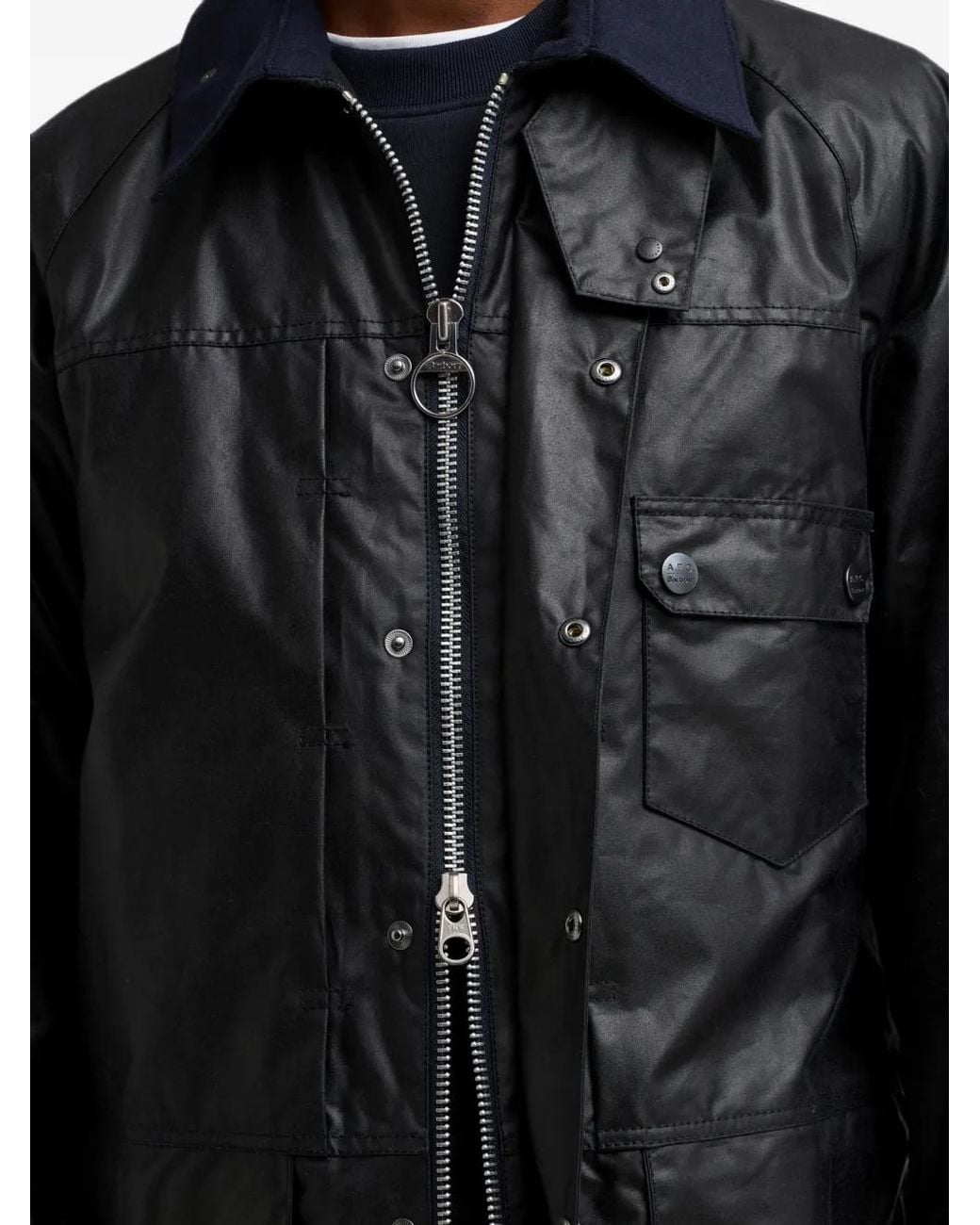 Barbour Black Raglan-Sleeve Jacket for men