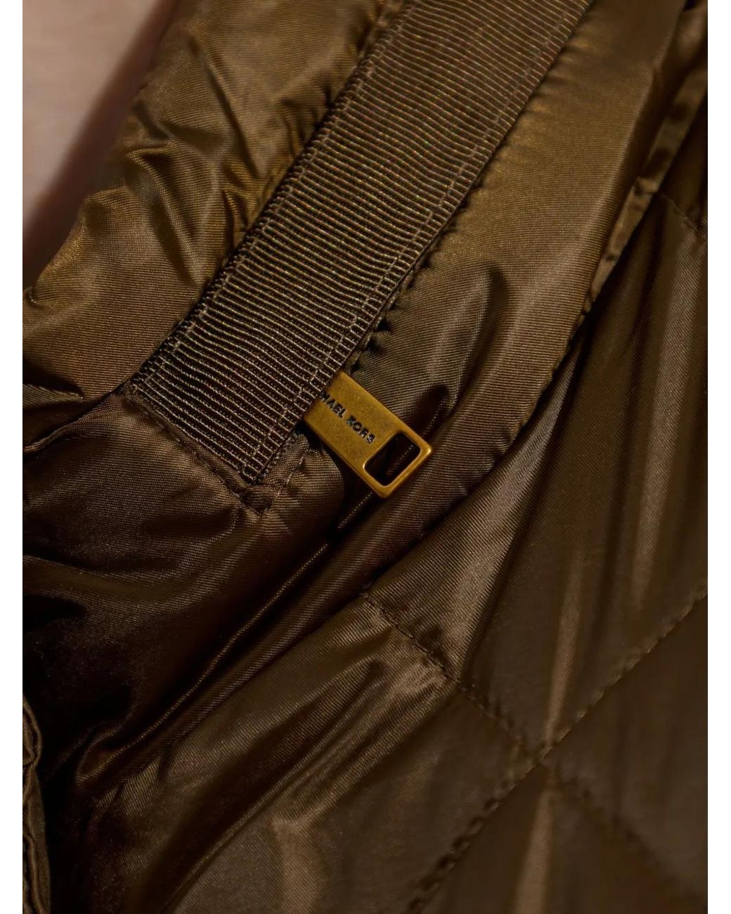 MICHAEL Michael Kors Brown Drawstring-Waist Quilted Gilet