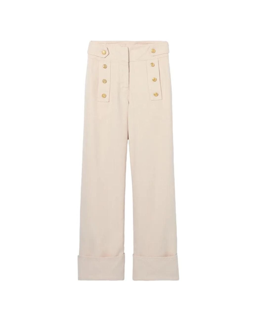 Claudie Pierlot White Light Denim Wide-Leg Jeans