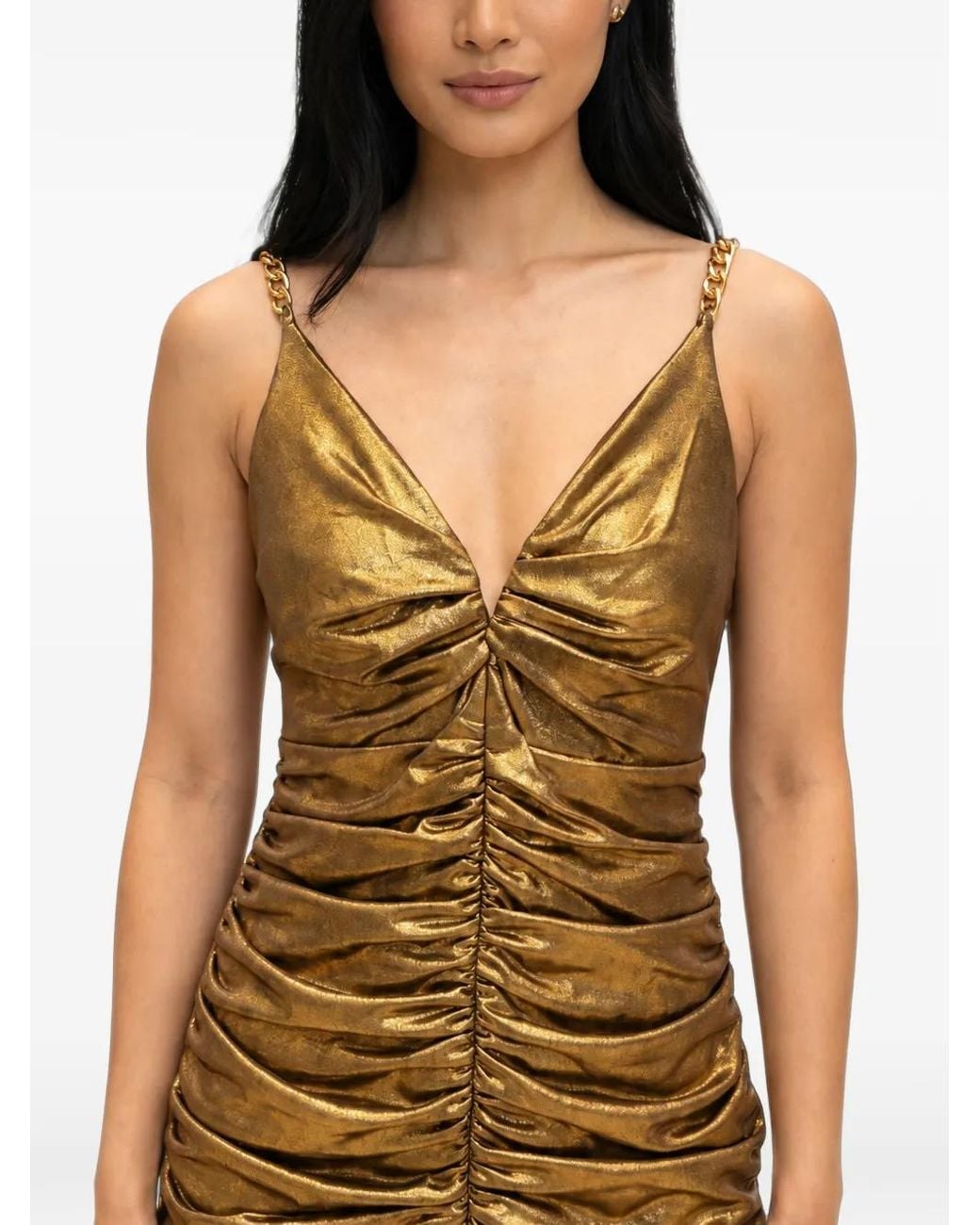 Guess Metallic Ruched Gown