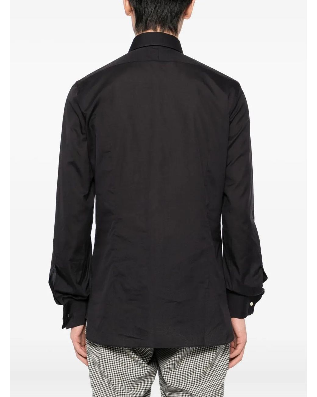 Tom Ford Black Cocktail-Voile Cotton Shirt for men