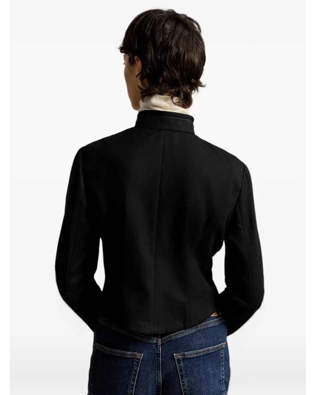 Polo Ralph Lauren Black Veste À Col Officier