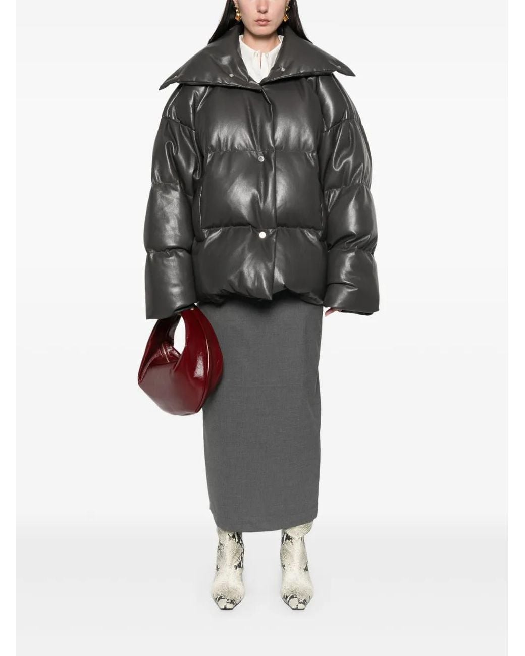 Nanushka Black Re:Down Puffer Jacket