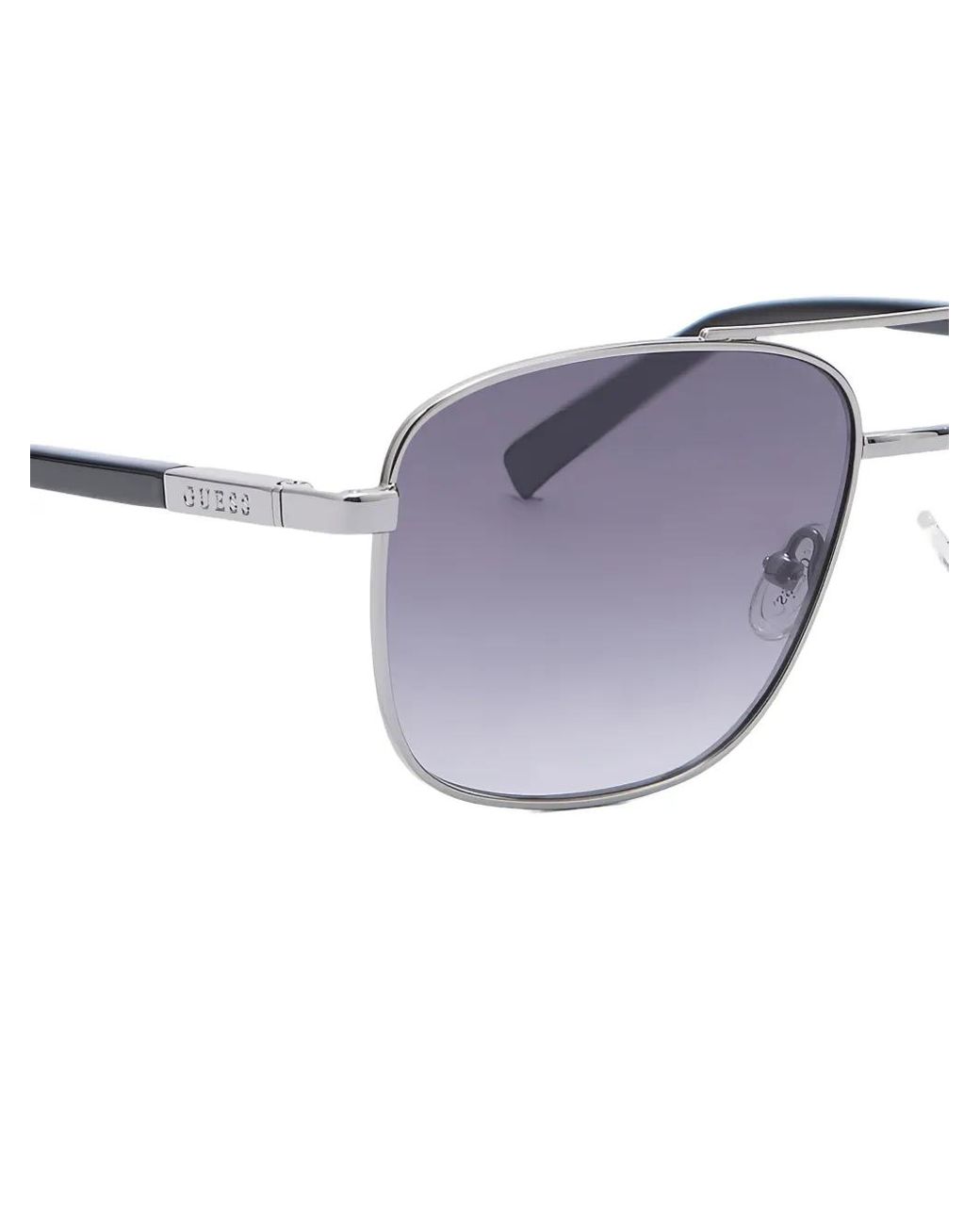 Guess White Pilot-Frame Gradient-Lens Sunglasses