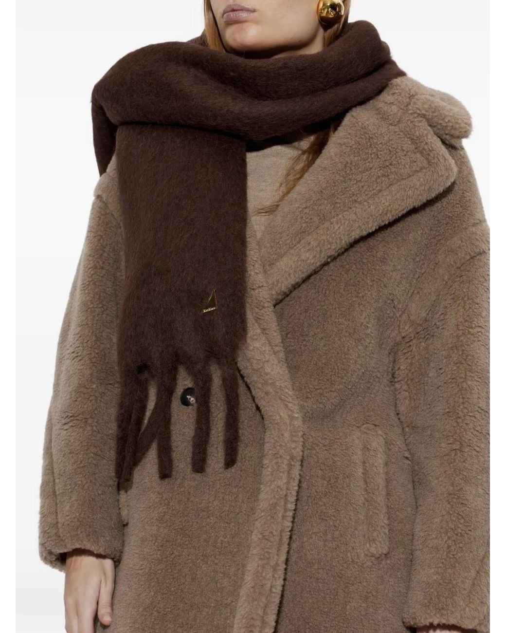 Max Mara Brown Suri Alpaca Scarf