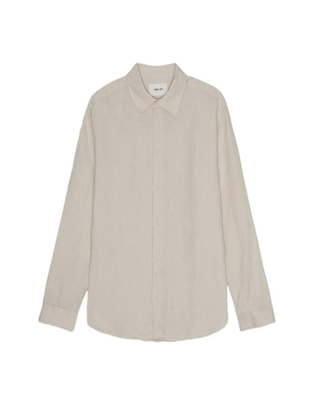 NN07 White Buttoned Long-Sleeve Shirt for men