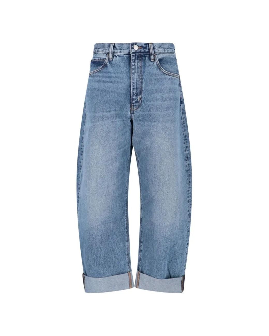 FRAME Blue The Bubble Faded-Effect Jeans
