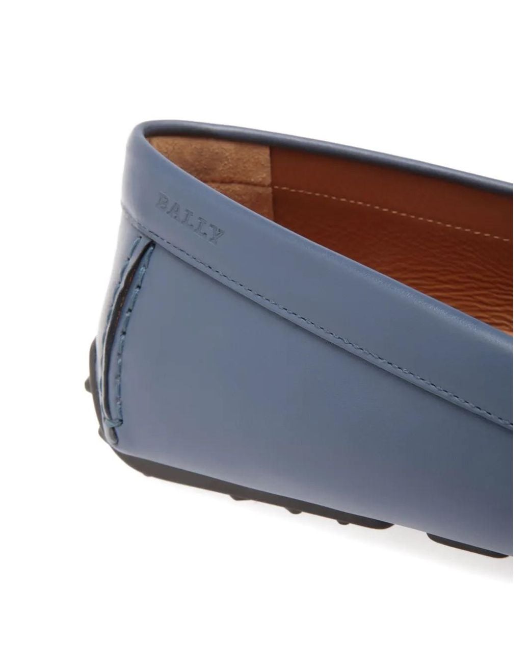 Bally Blue Pilot Driver Leather Loafers for men