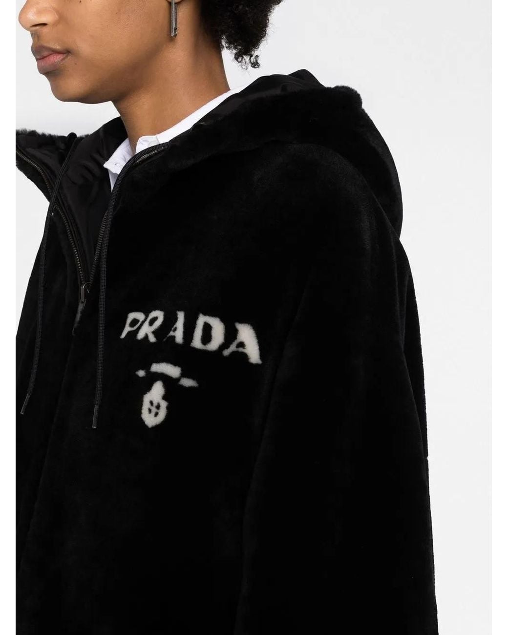 Prada Black Reversible Shearling Jacket