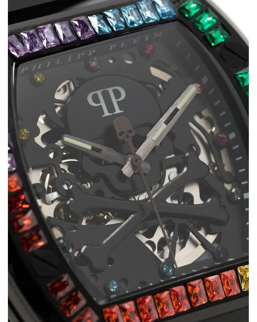 Philipp Plein Black The $Keleton 44Mm