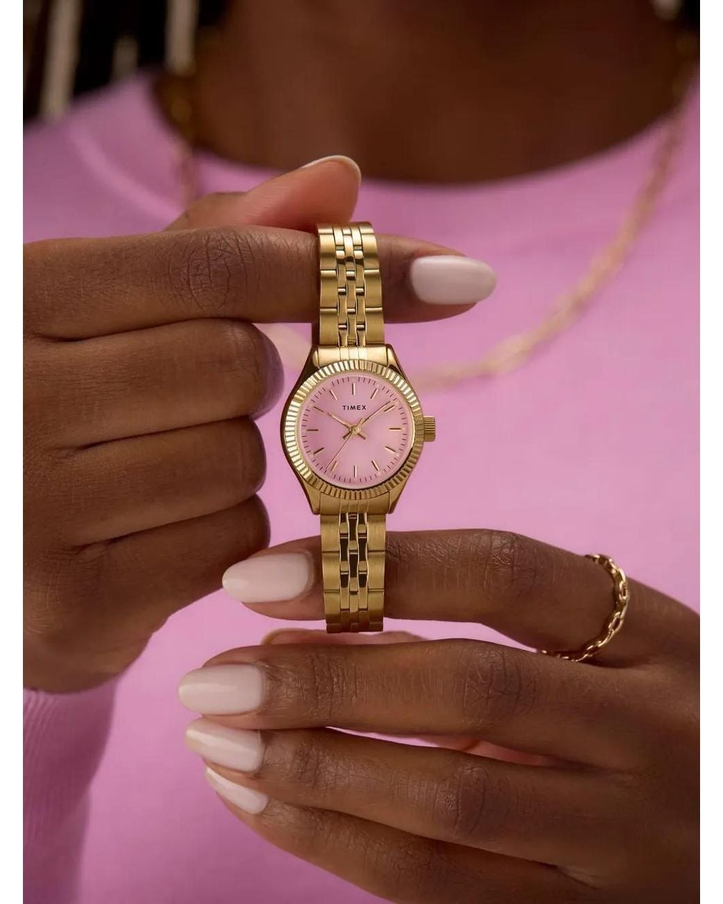 Timex Metallic Legacy Fluted Bezel 25Mm Watch