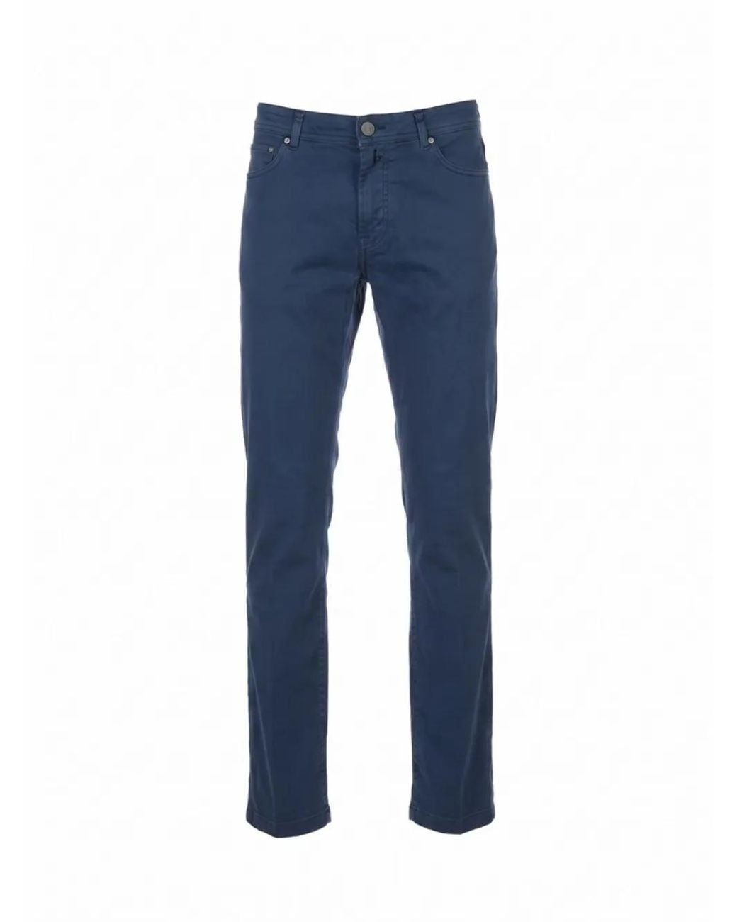 Kiton Blue Logo-Patch Trousers for men