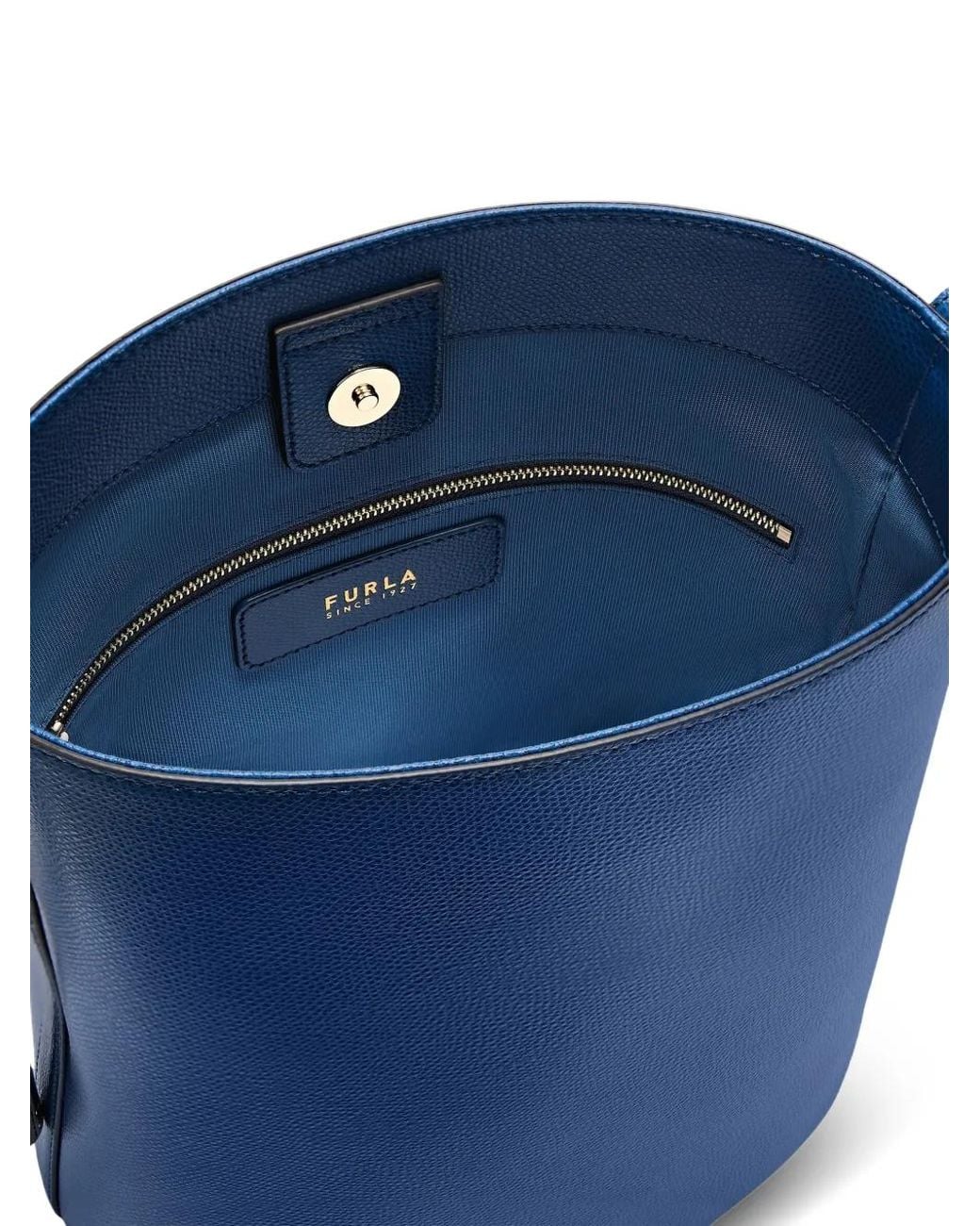 Furla Blue Roxie Bucket Bag S