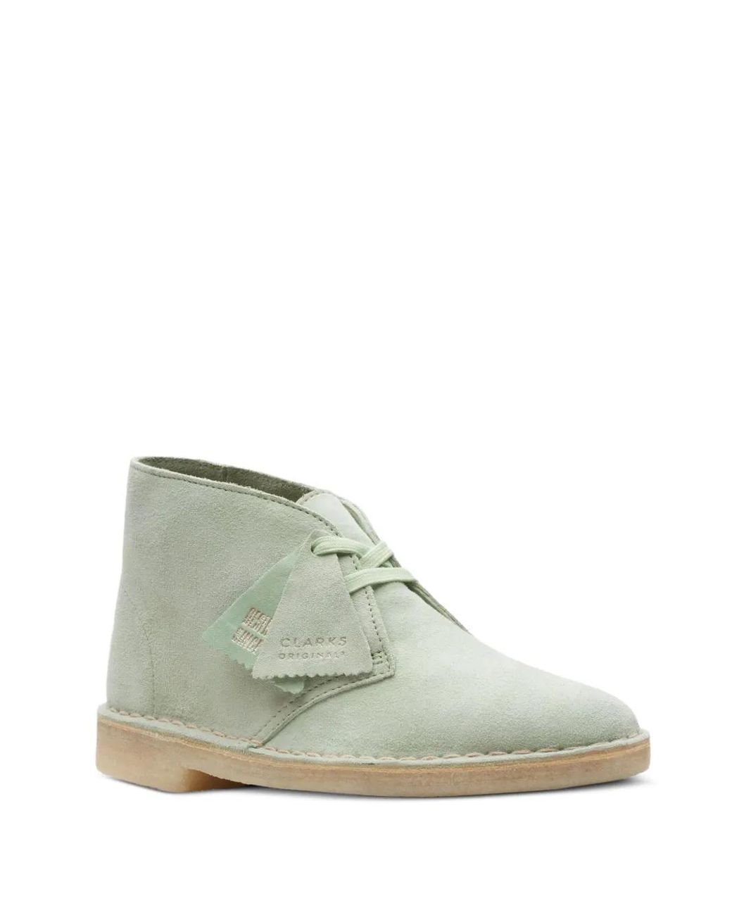 Clarks Green Suede Desert Boots