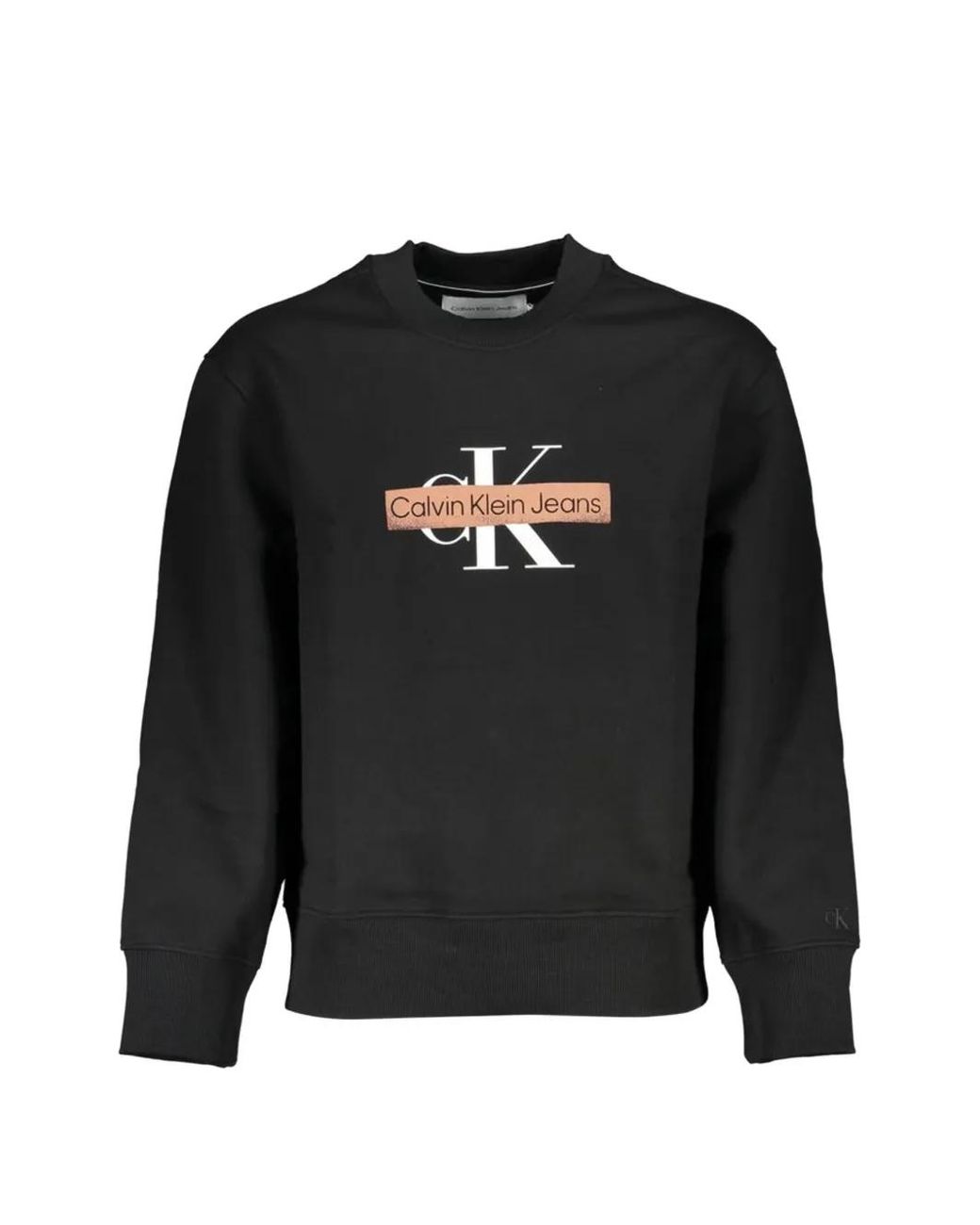 Calvin Klein Black Logo-Print Sweatshirt for men