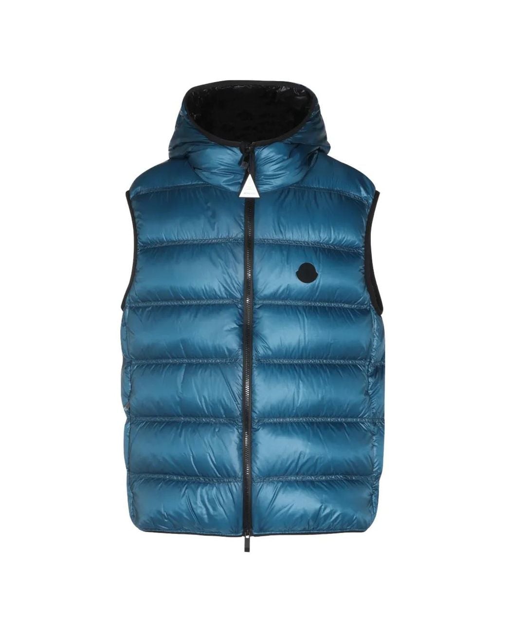 Moncler Blue Panestrel Hooded Quilted Gilet for men