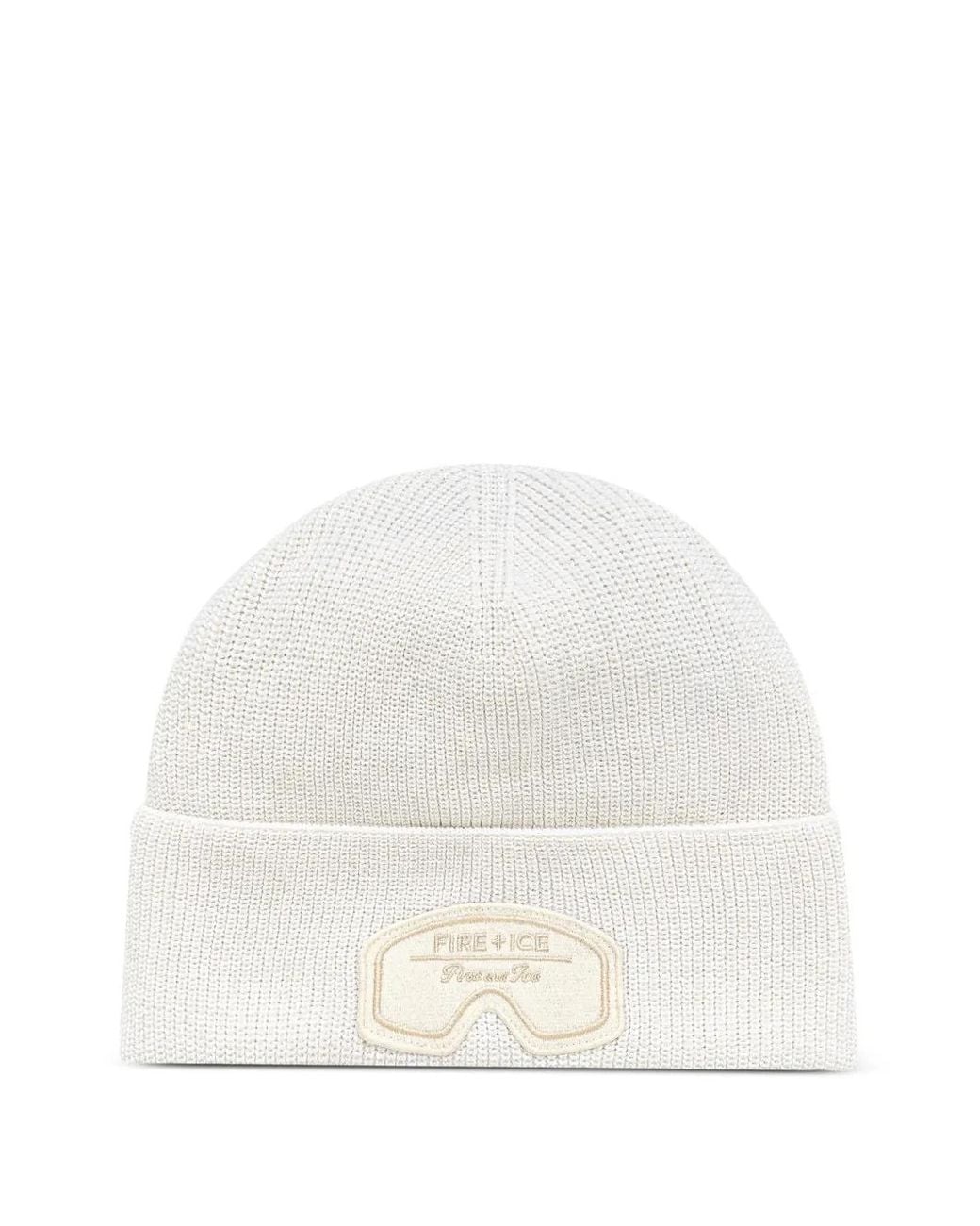 Bogner Fire + Ice White Goggle Patch Beanie