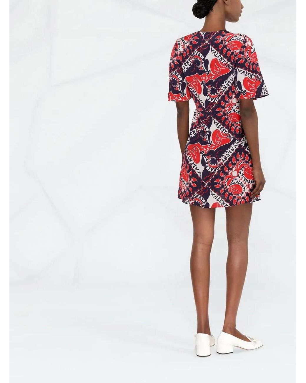 Valentino Garavani Red Archive Manifesto A-Line Dress
