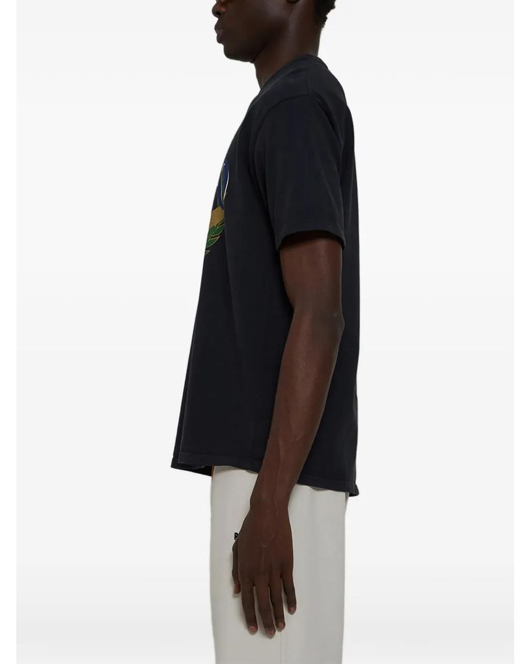 Rhude Black T-Shirt À Imprimé Graphique for men