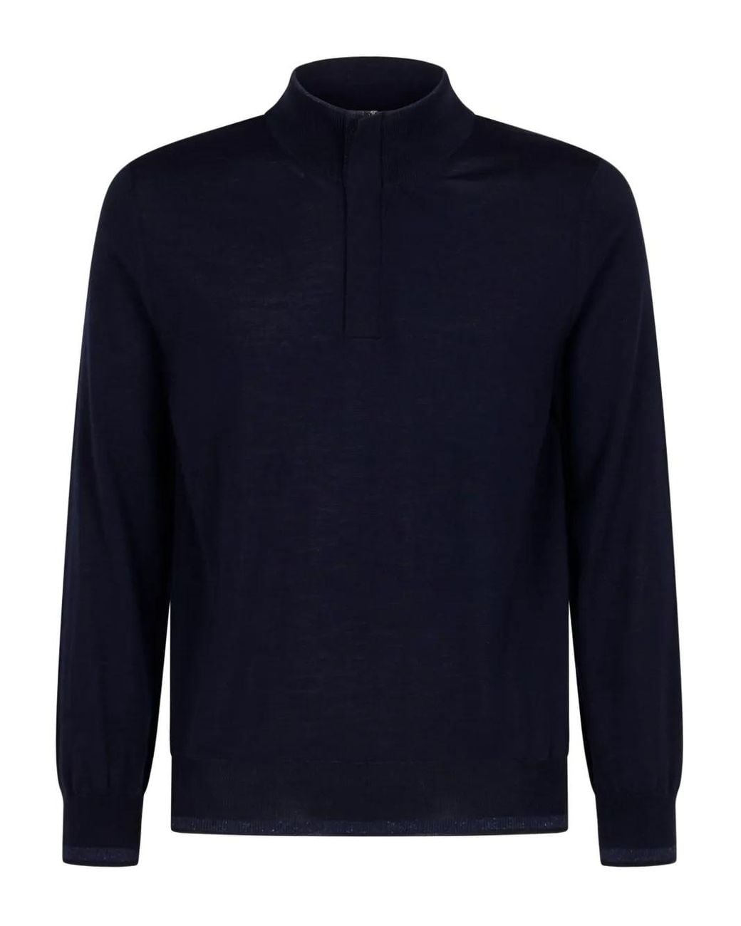 Canali Blue High-Neck Sweater for men