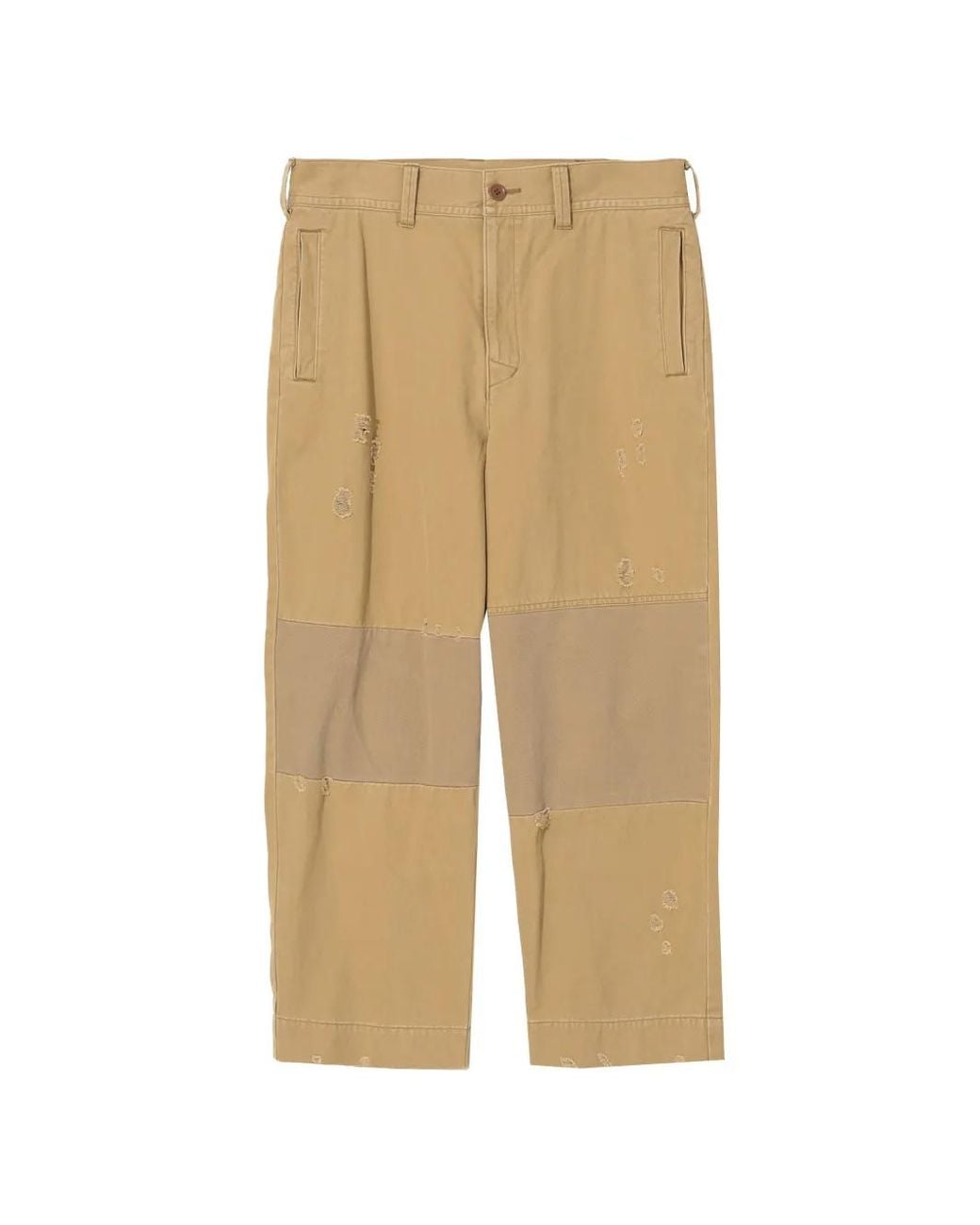 Undercover Natural Patchwork Distressed Trousers for men