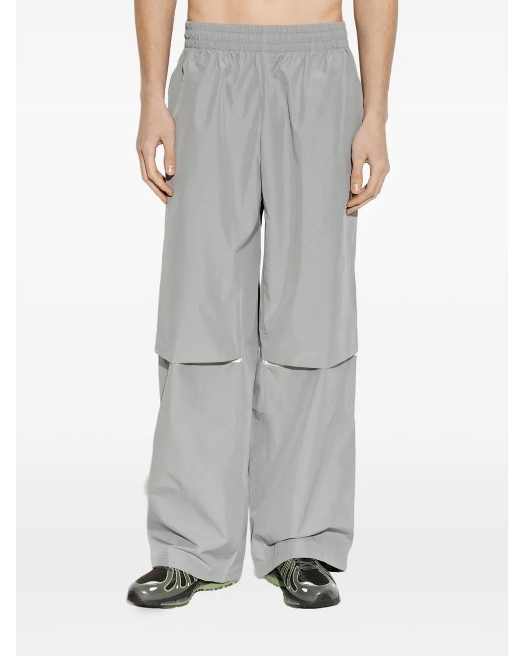 New Balance Gray Reflective-Trim Track Pants for men