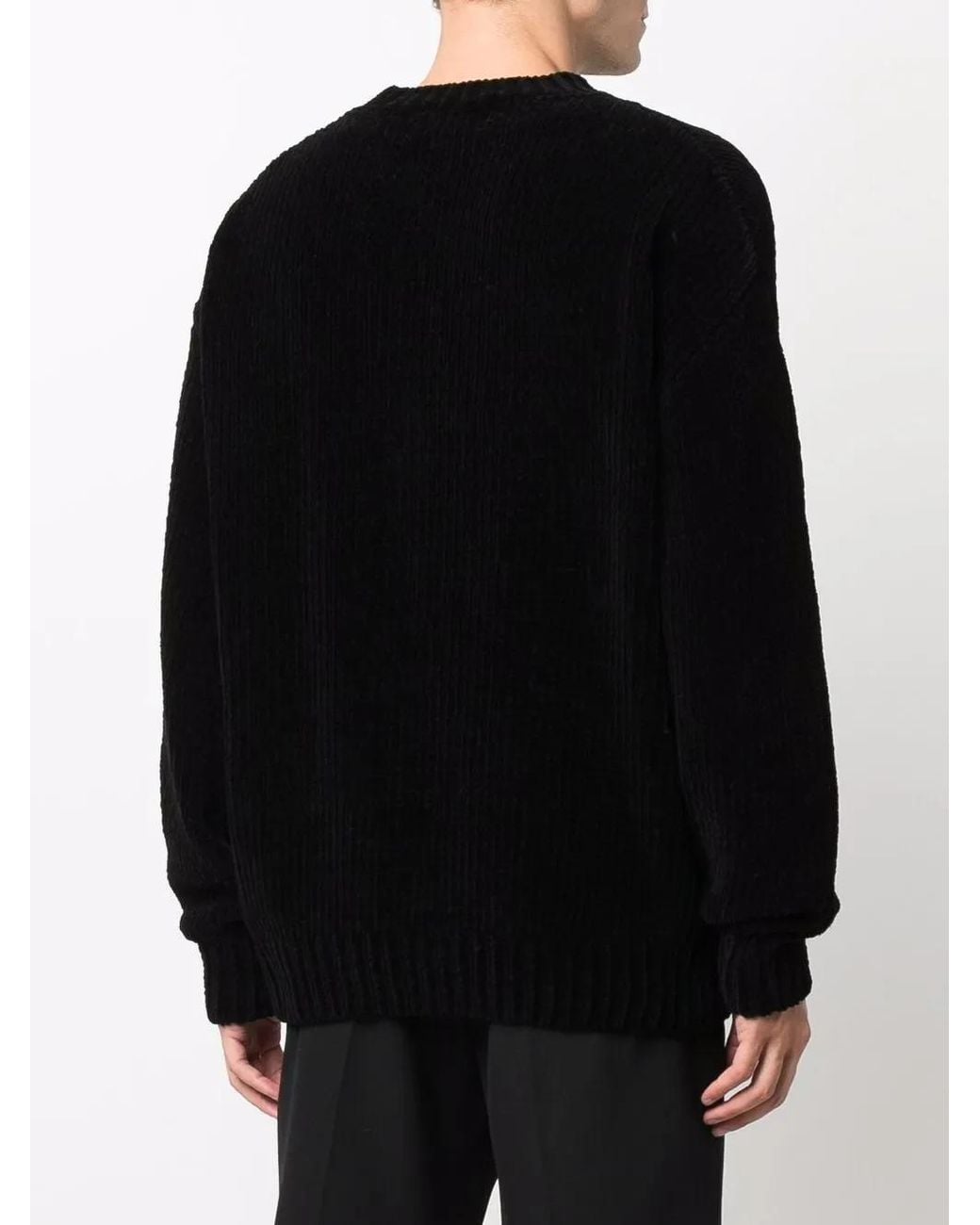 Bonsai Black Crewneck Pullover Jumper for men