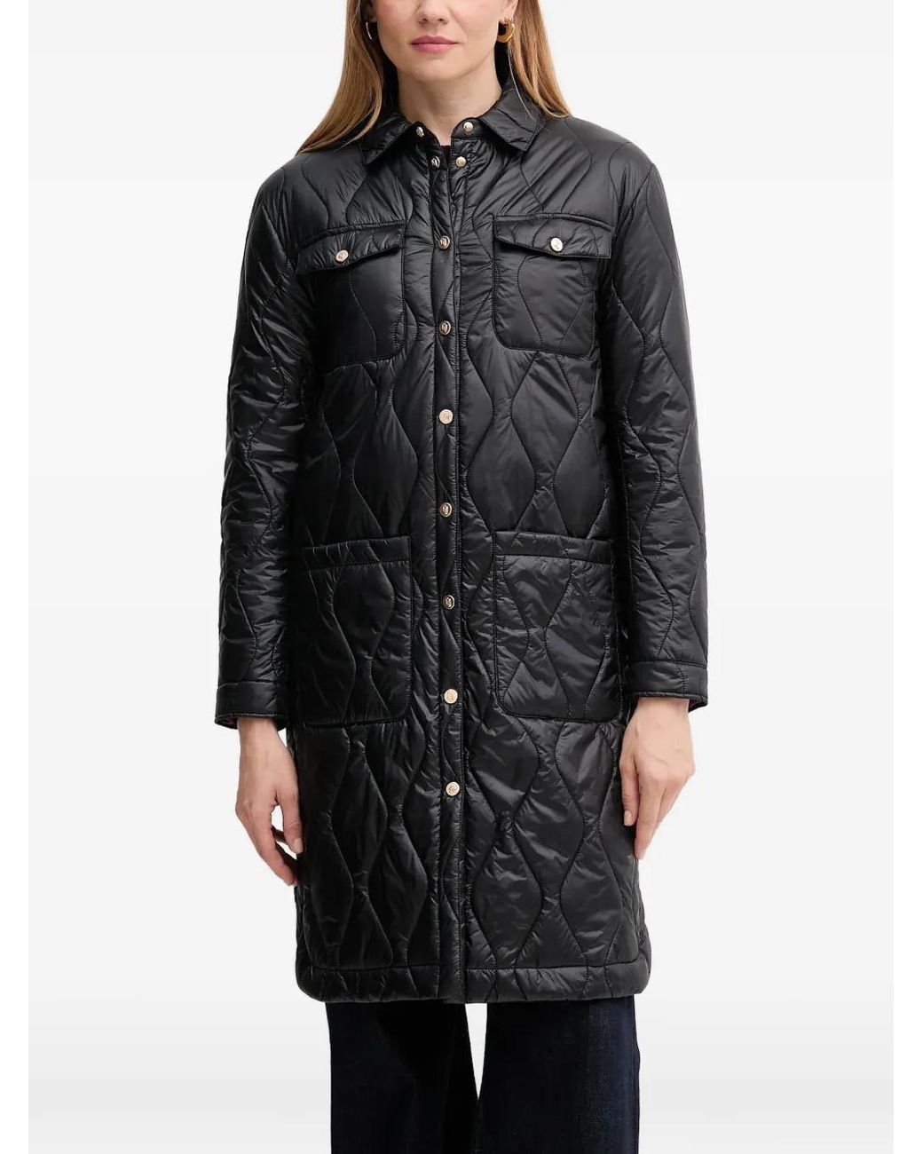 GAUDI Black Quilted Buttoned Jacket