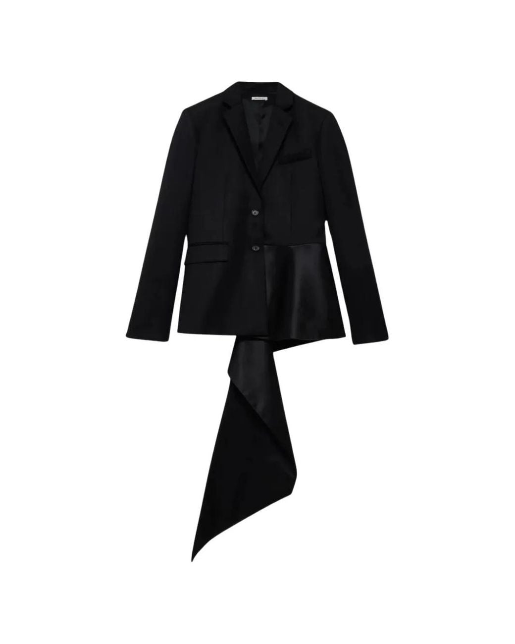 J.W. Anderson Black Asymmetric Draped Blazer