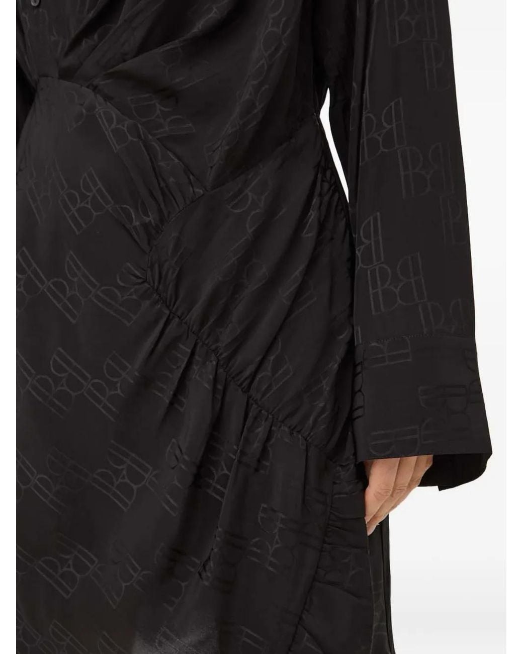 Herskind Black Ruched Pattern Sort Dress