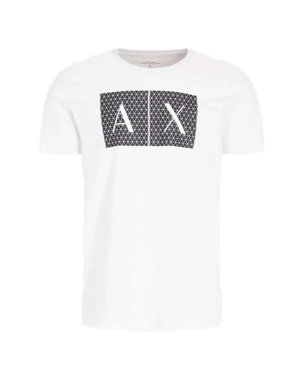 ARMANI EXCHANGE White Logo-Print Cotton T-Shirt for men